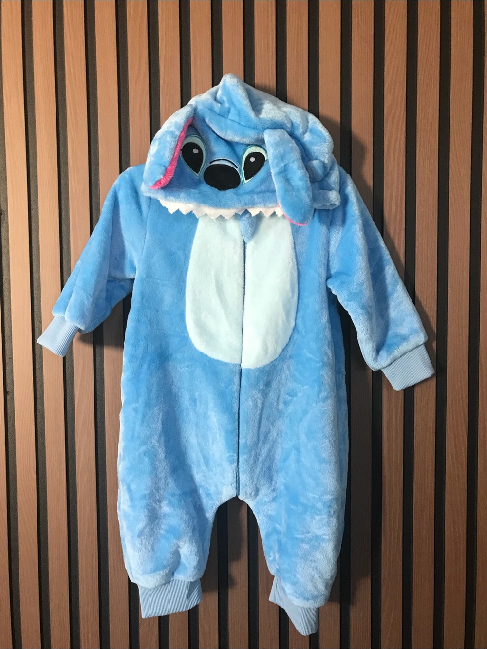 HALLOWEEN Disney Stitch Hooded Romper with Pink Ear Accents